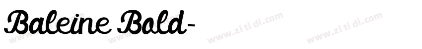 Baleine Bold字体转换